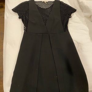 Maje black mesh dress